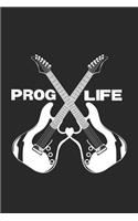 Prog life: 6x9 Music - grid - squared paper - notebook - notes