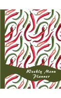 Weekly Menu Planner: Meal Planning Calendar and Grocery List for the whole year - 8.5 in x 11 in