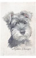 Miniature Schnauzer Dog Portrait Notebook: Blank Lined Journal for Dog Lovers, Dog Mom, Dog Dad and Pet Owners - 6x9 with College Ruled Pages(14 Watercolor Dog Journals)