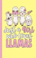 Just A Girl Who Loves Llamas Notebook