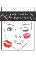 Face charts for makeup artists