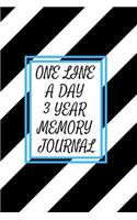 One Line a Day Three Year Memory Journal: Microjournal to Preserve Important Memories Dated entries from January 1 2020 to December 31 2022 Black and white diagonal stripes(Memory Keeper Books for Women and Girls)