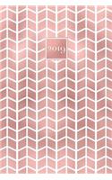 2019: Rose Gold Diary A5 Weekly Planner Journal Organiser Herringbone Pattern(9 Rose Gold Diaries 2019)