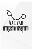 Aaliyah: Barber Hairdresser Personalized Name Notebook Journal Diary Sketchbook with 120 Lined Pages 6x9