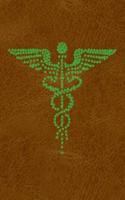 Cannabis Review Journal - Marijuana Caduceus: Brown Leather Look Notebook for Keeping Track of Personal or Medical Marijuana Usage