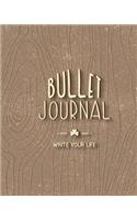 Bullet Journal Dotted Grid Dated Notebook, Dark Wooden Classic