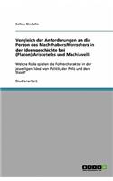 Vergleich der Anforderungen an die Person des Machthabers/Herrschers in der Ideengeschichte bei (Platon)/Aristoteles und Machiavelli: Welche Rolle spielen die Führercharakter in der jeweiligen `Idee` von Politik, der Polis und dem Staat?(German)