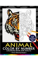 Animals Color by Numbers for Adults