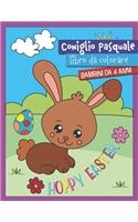 Coniglio Pasquale Libro da colorare Bambini da 4 anni