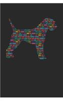 Border Terrier Notebook 'Word Cloud' - Gift for Border Terrier Lovers - Border Terrier Journal