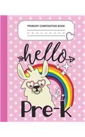 Primary Composition Book - Hello Pre-K