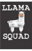 Notebook 6x9 120 Pages: Llama Squad Vintage