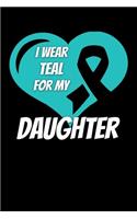 I Wear Teal For My Daughter: Scleroderma Journal 6x9 120 Pages Blank Lined Paperback