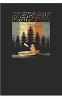 Retro Kayak: Kayaking Notebook, Blank Lined (6 x 9 - 120 pages) Sports Themed Notebook for Daily Journal, Diary, and Gift