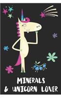 Minerals & Unicorn Lover: Blank Lined Notebook Journal Gift Idea
