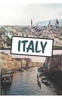 Italy: Blank lined travel journal