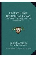 Critical and Historical Essays