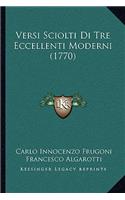Versi Sciolti Di Tre Eccellenti Moderni (1770)