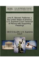 John R. Stinnett, Petitioner, V. the United States of America. U.S. Supreme Court Transcript of Record with Supporting Pleadings