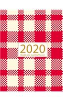 2020 Academic Planner Weekly And Monthly: Jan 1, 2020 to Dec 31, 2020: Calendar Schedule Organizer and Journal Notebook With Inspirational Quotes And Gingham Cover