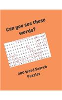 Can you see these words? 200 Word Search Puzzles