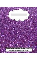 Primary Journal, Composition Notebook Grades K-2: Half Page Lined Paper With Dotted Midline And Picture Space, Marble Design Cover, 120 Pages (60 Sheets), 7.5 in x 9.25 in, 19.05 x 23.495 cm