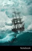 Notebook: Ship, Shipwreck, Adventure, Setting Notebook / Journal / Diary / Composition book - 6 x 9 inches (15,24 x 22,86 cm), 150 pages, glossy finish.