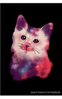 Space Galactic Cat Notebook: Galactic Space Cat Blank Composition Notebook for Journaling & Writing (120 Lined Pages, 6" x 9")