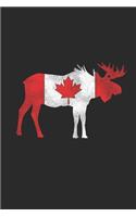 Canada Moose: Dotted Bullet Notebook (6" x 9" - 120 pages) Amazing Canada Notebook Design for Gift / Daily Journals / School