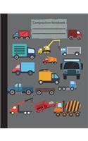 Trucks Composition Notebook - Wide Ruled
