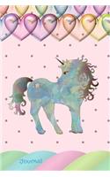 Journal: Unicorn Bubble Heart Diary Planner for Keeping Notes, Sketching and Writing Ideas for Women, Girls and Teens