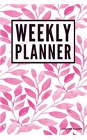 Weekly Planner - Undated Planner: Floral (4), 52 Week Agenda Weekly Pad, to Do List Notepad, Time Organizer, Journal Notes- [professional Binding]