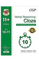 10-Minute Tests for 11+ Verbal Reasoning: Cloze Ages 10-11 (Book 2) - CEM Test