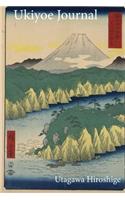 Utagawa Hiroshige Ukiyoe Journal: The Steep Cliffs and Rock Formations in Lake Hakone, with a View of Mount Fuji: Timeless Ukiyoe Notebook / Writing Journal - Japanese Woodblock Prin