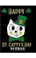 Happy St Catty's Day Notebook Saint Patrick's Cat Edition