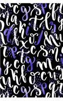 Journal Notebook Sparkly Letters Pattern 5