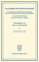 Encyclopadie Der Rechtswissenschaft