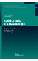 Social Security as a Human Right