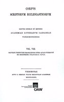 Salvianus de Gubernatione Dei, Epistulae, Ad Ecclesiam - Ed F. Pauly/ Reprint: (8 Corpus Scriptorum Ecclesiasticorum Latinorum)