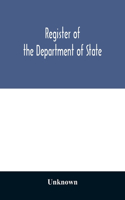 Register of the Department of State; containing a list of persons employed in the department and in the diplomatic, consular and territorial service of the United States, with maps showing where the ministers and consuls are resident abroad: also a list of the diplomatic officers and consuls of foreign countries resident within the United States Corrected to September 25, 1872