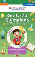 Oswaal One for All Olympiads Previous Year Solved Papers Class 2 Cyber For 2025 Exam