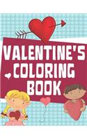 Valentine's Coloring Book: Amazing coloring book for boys and girls, large and one-sided pages, hours of fun for kids! Great gift for daughter, son or a friend.