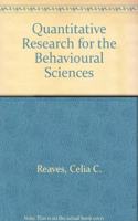 Quantitative Research For The Behav