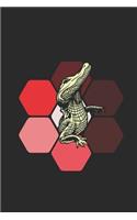 Crocodile Hexagon: Crocodiles Notebook, Graph Paper (6 x 9 - 120 pages) Animal Themed Notebook for Daily Journal, Diary, and Gift
