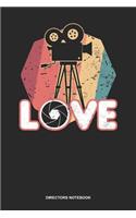 Directors Notebook: Dotted Log Book For Movie Lover And Director: Filmmaker Journal Vintage Retro Camera Gift