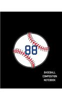 88 Baseball Composition Notebook