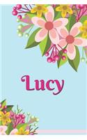 Lucy Personalized Blank Lined Journal Notebook