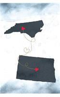 North Carolina & North Dakota: Long Distance Out of State Notebook - Blank Lines