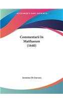 Commentarii In Matthaeum (1640)