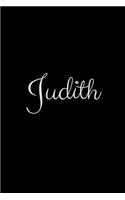 Judith: notebook with the name on the cover, elegant, discreet, official notebook for notes